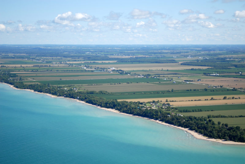 Lake Huron waters support a thriving agricultural sector, particularly in the southeastern portion of the watershed. Credit: Daniel Holm Photography